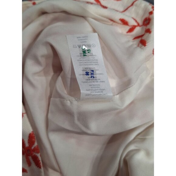 NWOT Loft Embroidered  Red & White Floral A-Line Skirt/Size 4 - Picture 6 of 6